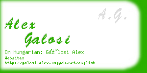 alex galosi business card